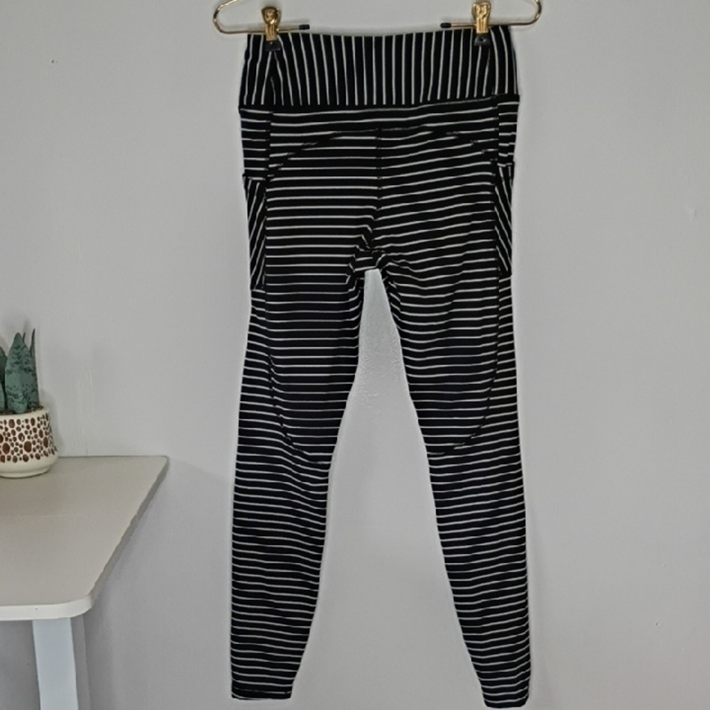 Avia Stripe Contender Tight Striped Leggings Women's Size Small Athletic Workout - Picture 7 of 9